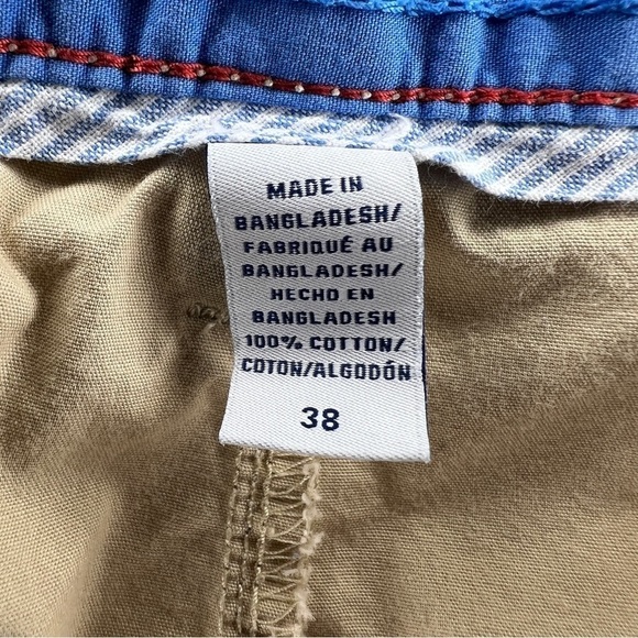 SIZE 38 IZOD KHAKI BEIGE SHORTS CASUAL OUTDOOR - Picture 9 of 9